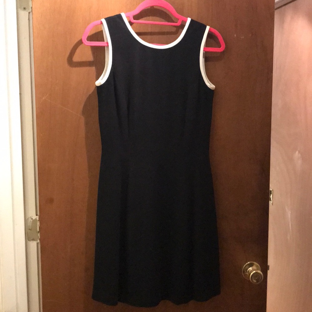 Vintage-styled Ann Taylor Black Dress & white trim